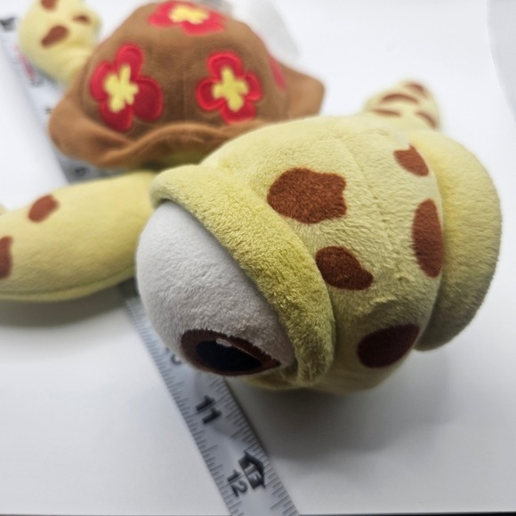 Disney Squirt Turtle Plush Finding Nemo Big Eyes Embroidered Flowers - Picture 3 of 8